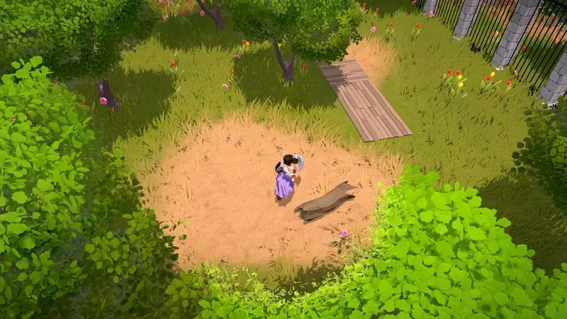The Ranchers gameplay screenshot: a new rancher standing at the start of their farm