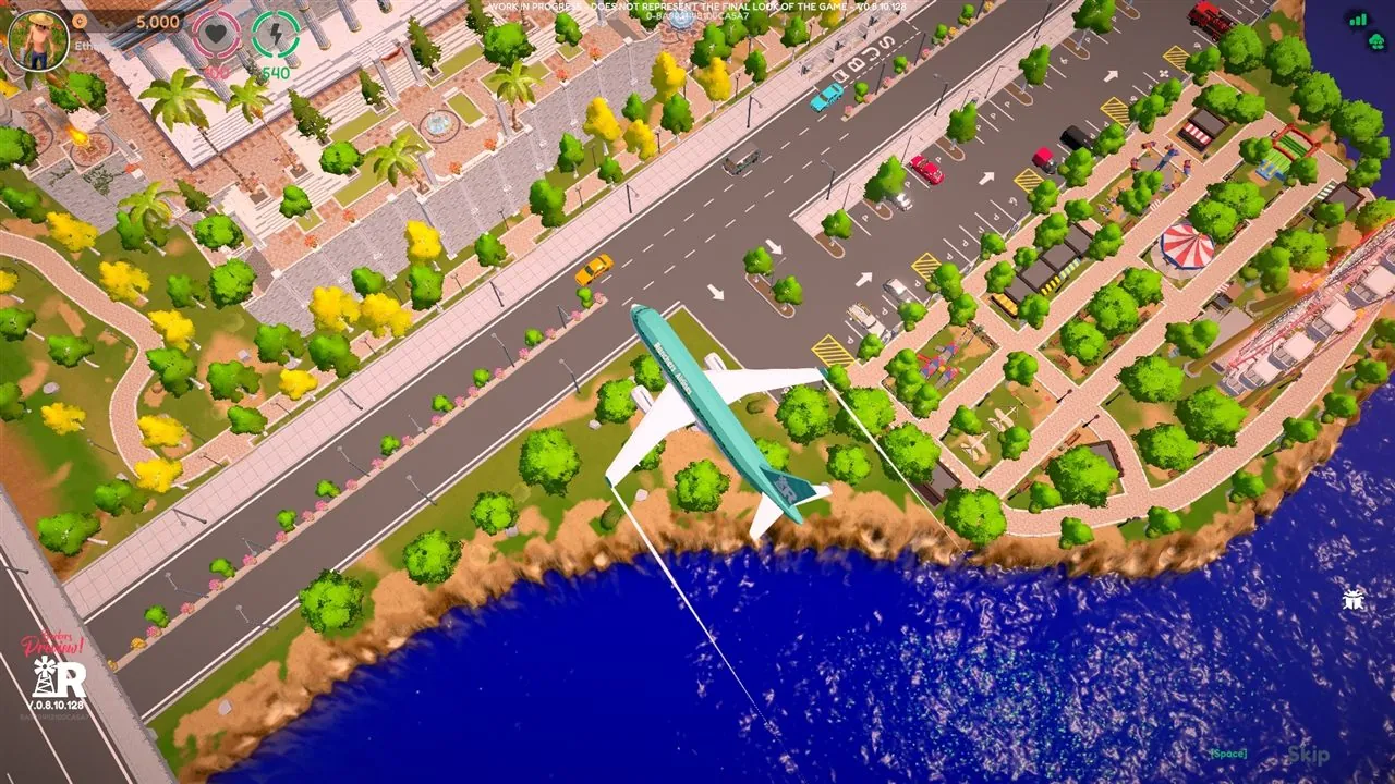 Official aerial view of The Ranchers Airport beside the coast