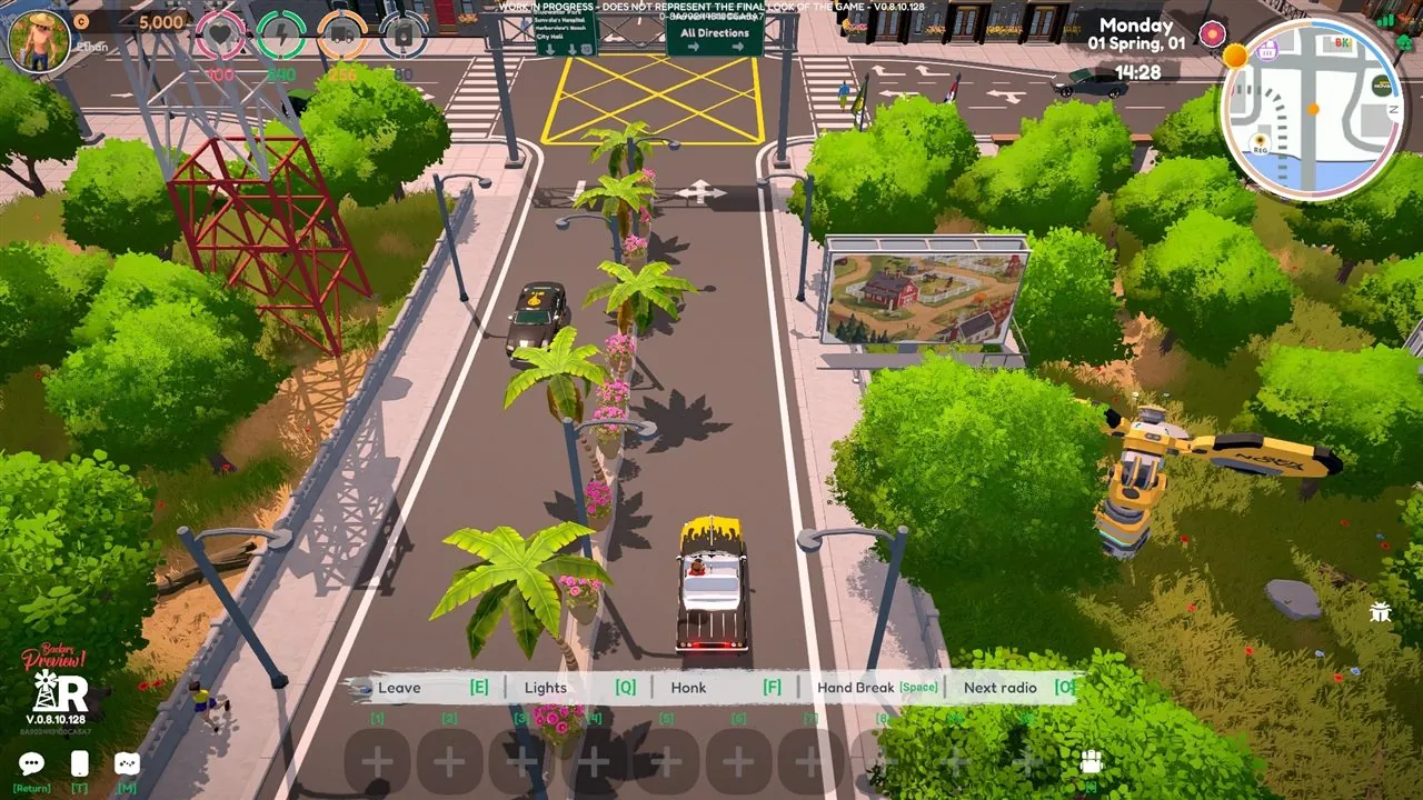 Official view of a Sunvale road with directional signs